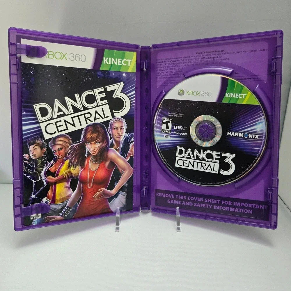 Dance Central 1, 2, & 3 Bundle Xbox‎ 360 Kinect - Complete CIB 3 Games Tested